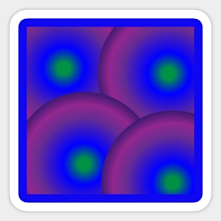 Gradient circles in purple blue and green Sticker